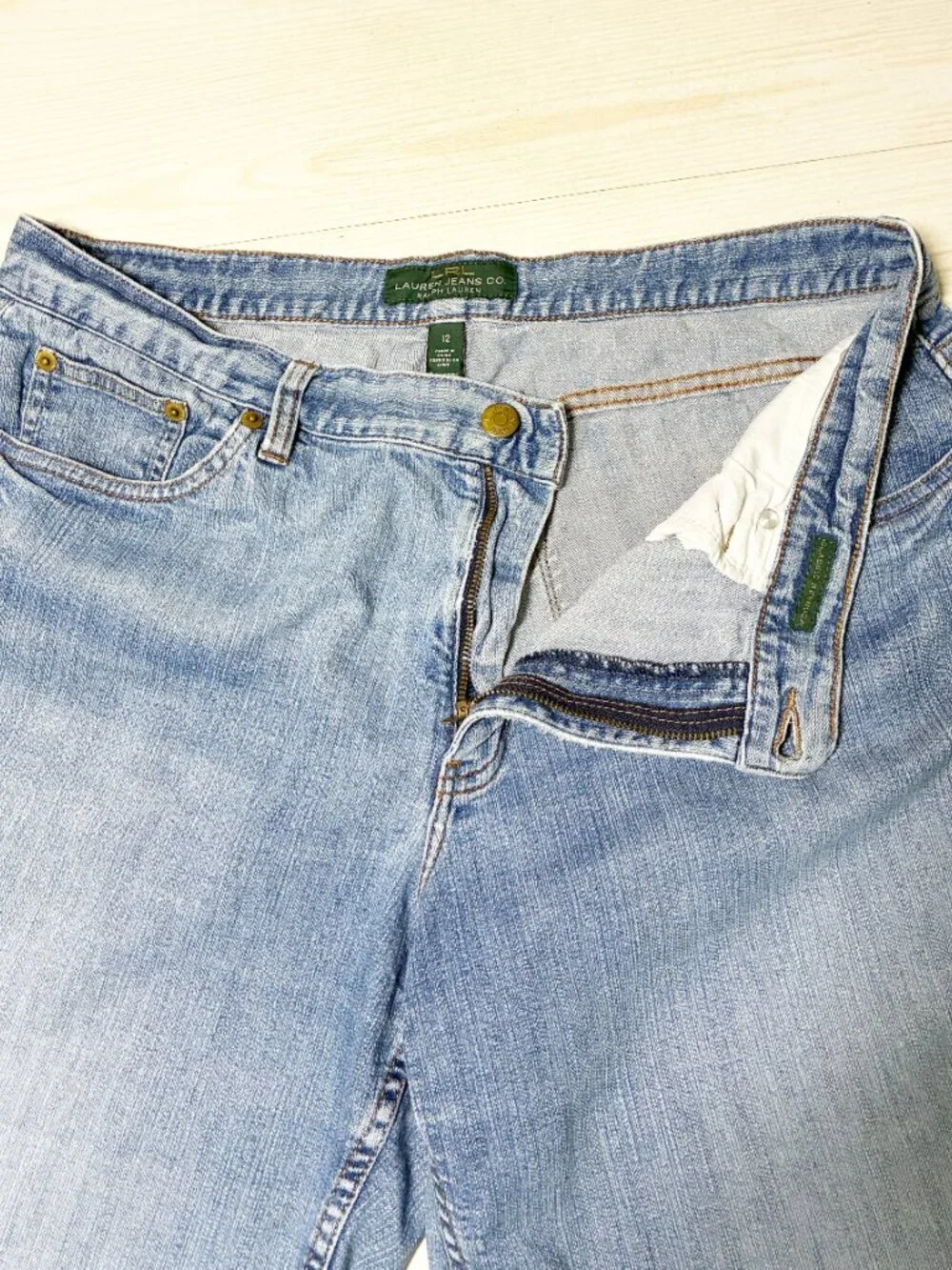 Lauren Jeans Co. Ralph Y2K Lauren Women's Denim Shorts Medium Wash Stretch S: 12